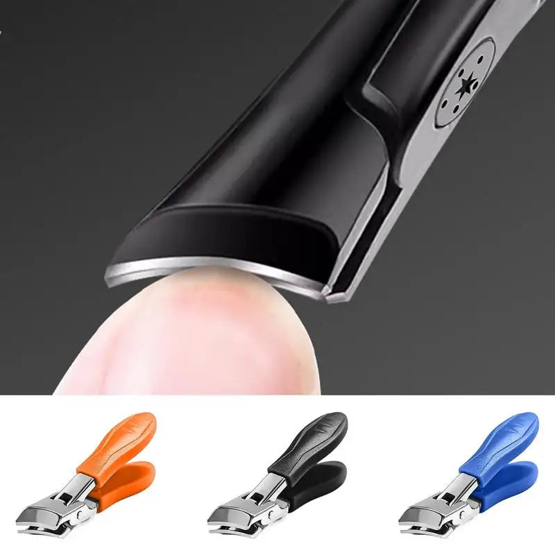 Nail Clippers for Men women Thick Toenails Large Wide Jaw Opening Anti-Splash Slanted Long Handle No Splash Fingernail Clipper