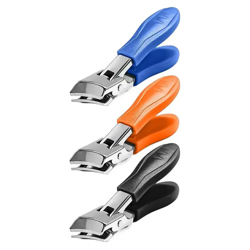 Nail Clippers for Men women Thick Toenails Large Wide Jaw Opening Anti-Splash Slanted Long Handle No Splash Fingernail Clipper