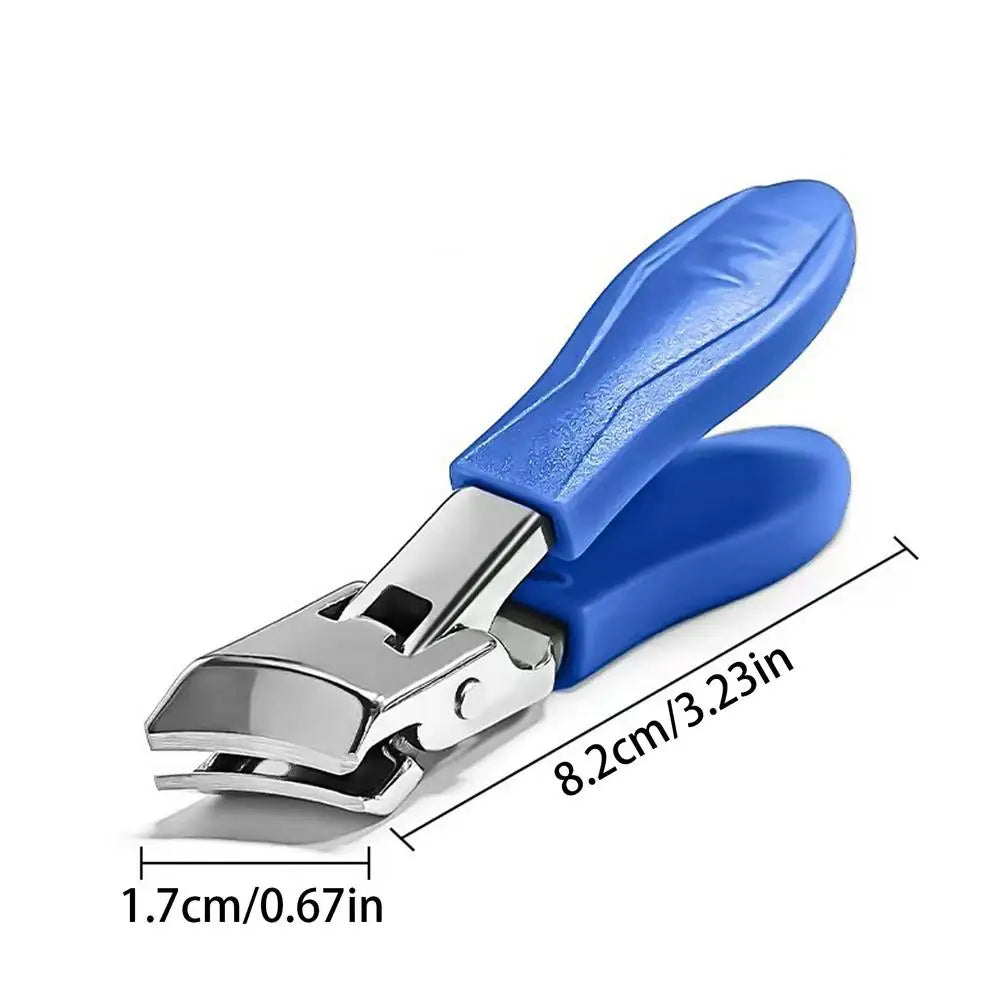 Nail Clippers for Men women Thick Toenails Large Wide Jaw Opening Anti-Splash Slanted Long Handle No Splash Fingernail Clipper
