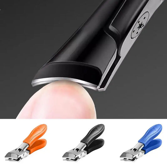 Nail Clippers for Men women Thick Toenails Large Wide Jaw Opening Anti-Splash Slanted Long Handle No Splash Fingernail Clipper
