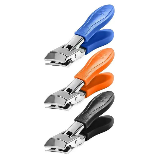 Nail Clippers for Men women Thick Toenails Large Wide Jaw Opening Anti-Splash Slanted Long Handle No Splash Fingernail Clipper