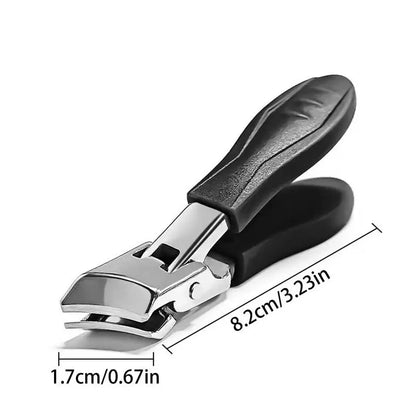 Nail Clippers for Men women Thick Toenails Large Wide Jaw Opening Anti-Splash Slanted Long Handle No Splash Fingernail Clipper