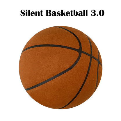 Silent Basketball – Size 7 (29.5") / Size 5 – Airless Foam Ball for Quiet Indoor Dribbling & Training with Grooved Design