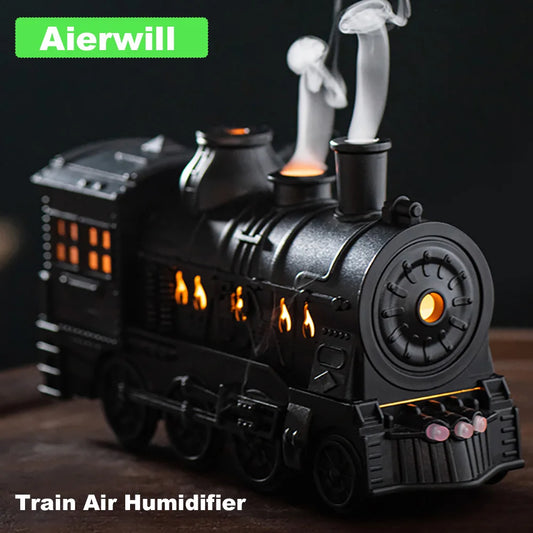 Small Train Ultrasonic Air Humidifier &amp; Aromatherapy Diffuser (Remote Control | 350ml/h | LED Lights)