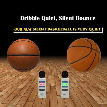 Silent Basketball – Size 7 (29.5") / Size 5 – Airless Foam Ball for Quiet Indoor Dribbling & Training with Grooved Design